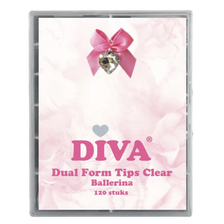 Diva Dual Form Tips Clear Ballerina 120 st.