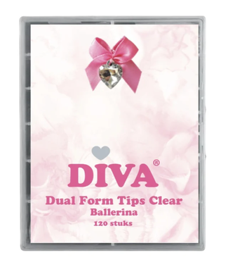 Diva Dual Form Tips Clear Ballerina 120 st.