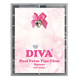Diva Dual Form Tips Clear Square 120 st.