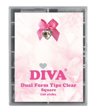 Diva Dual Form Tips Clear Square 120 st.