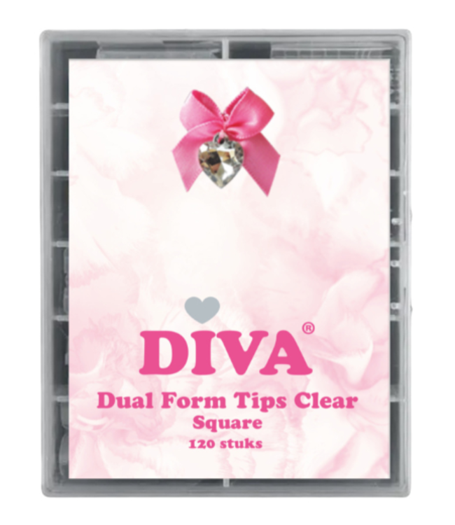 Dual Form Tips Clear Square 120 st.