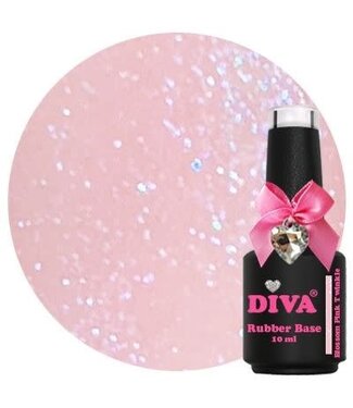 Diva Rubber Base Blossom Pink Twinkle 10 ml.