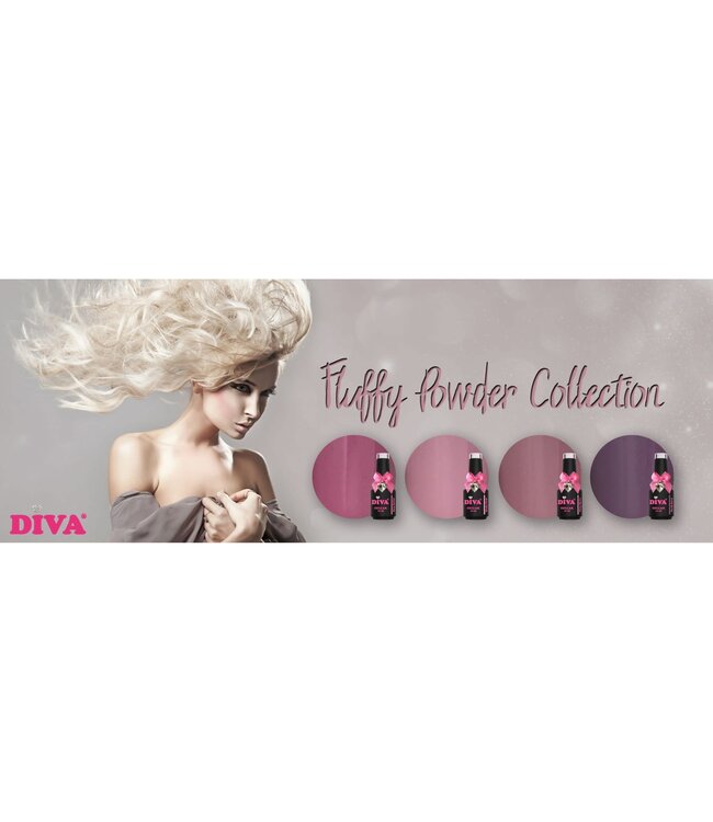 Diva Set Gellak Fluffy Powder 4 st. 10 ml.