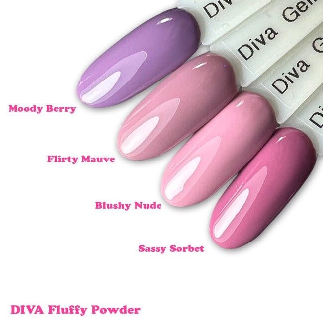 Set Gellak Fluffy Powder 4 st. 10 ml.