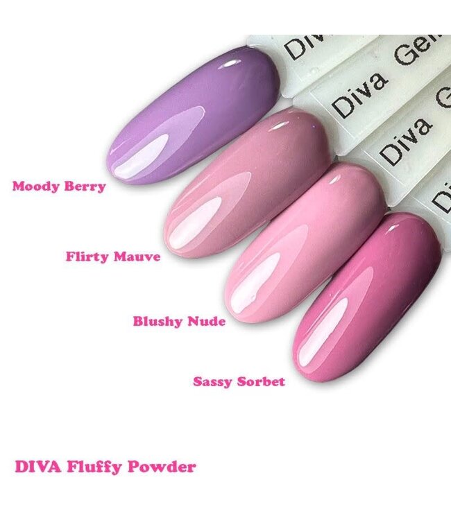 Set Gellak Fluffy Powder 4 st. 10 ml.