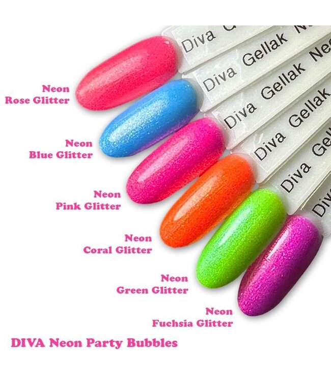 Set Gellak Neon Party Bubbles 6 st. 10 ml.
