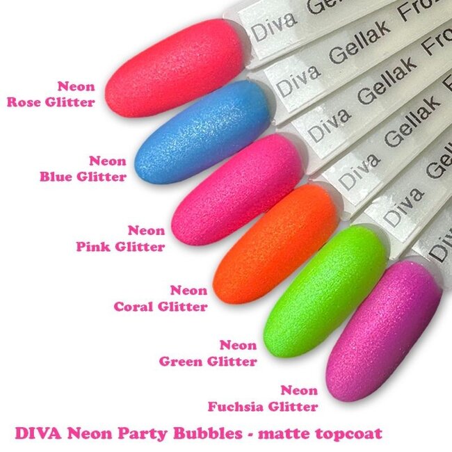 Set Gellak Neon Party Bubbles 6 st. 10 ml.