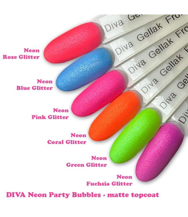 Set Gellak Neon Party Bubbles 6 st. 10 ml.