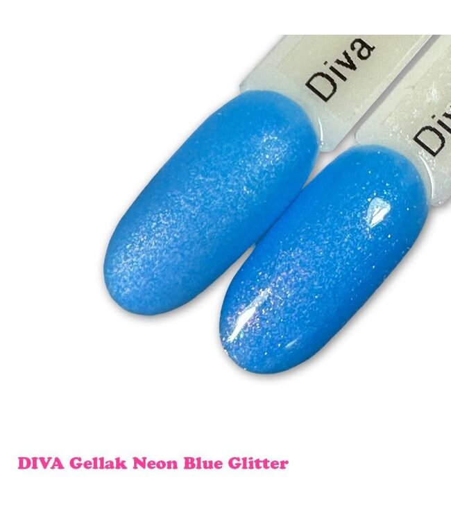 242 Gellak Neon Blue Glitter 10 ml.