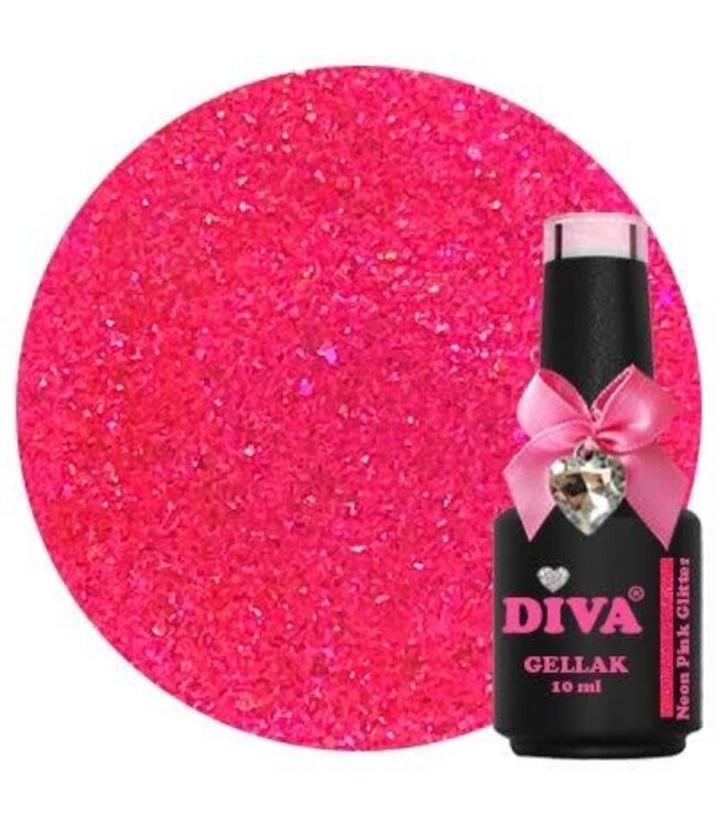 305 Gellak Neon Pink Glitter 10 ml.
