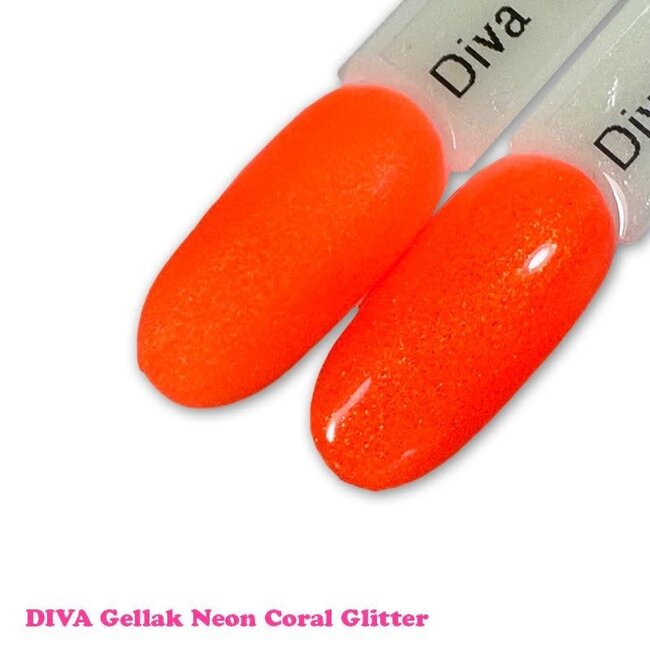 308 Gellak Neon Coral Glitter 10 ml.