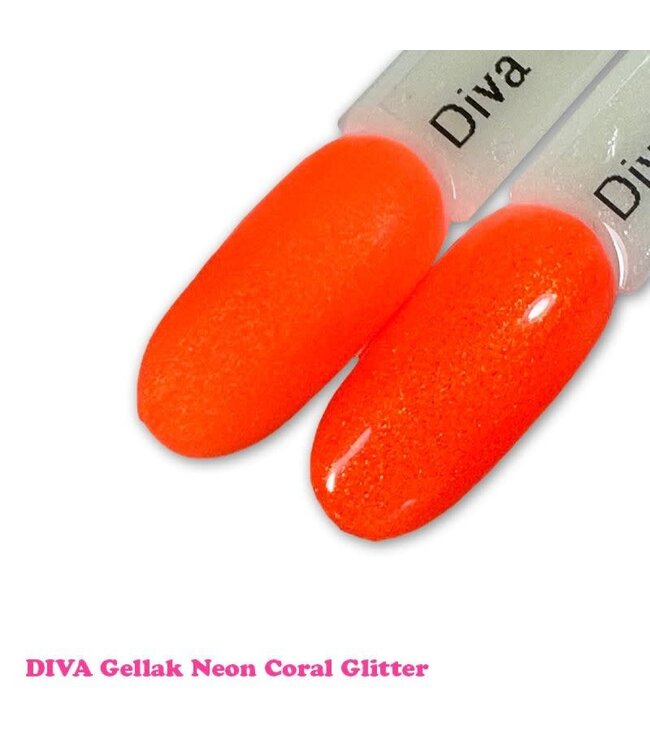 308 Gellak Neon Coral Glitter 10 ml.