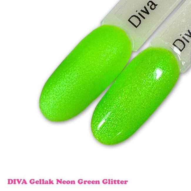 309 Gellak Neon Green Glitter 10 ml.