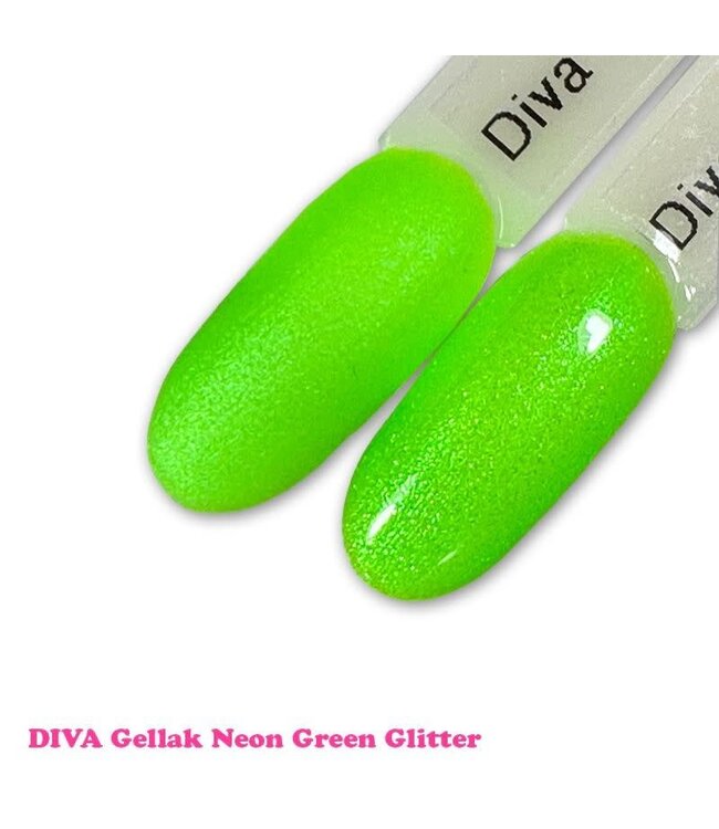 309 Gellak Neon Green Glitter 10 ml.