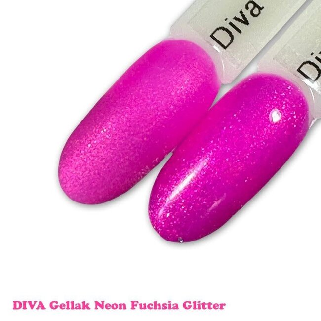 378 Gellak Neon Fuchsia Glitter 10 ml.