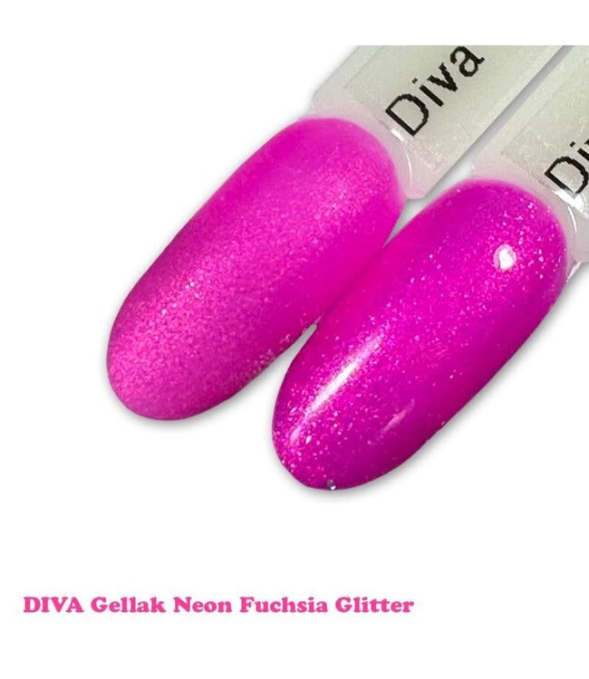378 Gellak Neon Fuchsia Glitter 10 ml.
