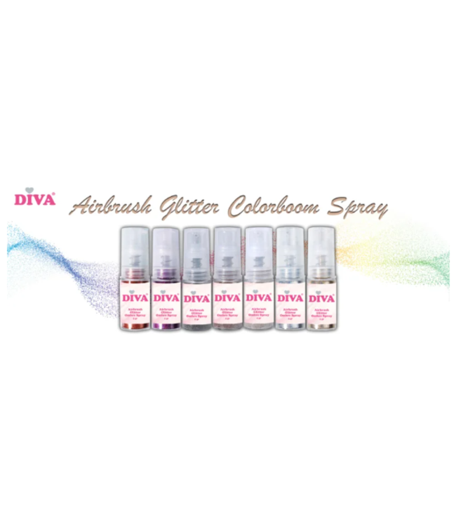 Set Airbrush Ombre Glitter Spray 7 t/m 13, 7 st.