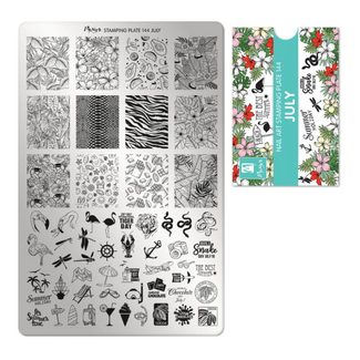 Moyra Stempelplaat 144 July met gratis Try on Sheet