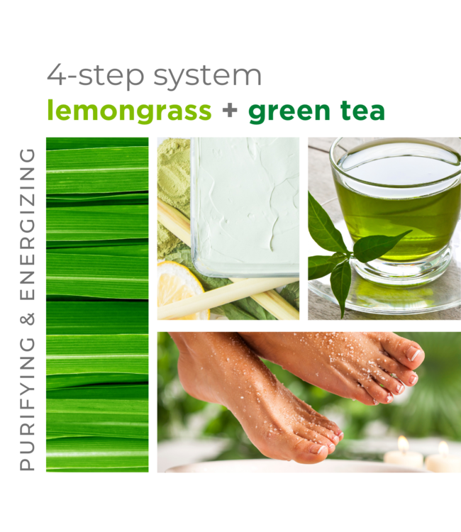 BCL SPA Lemongrass + Green Tea Complete 4-step Packet Box