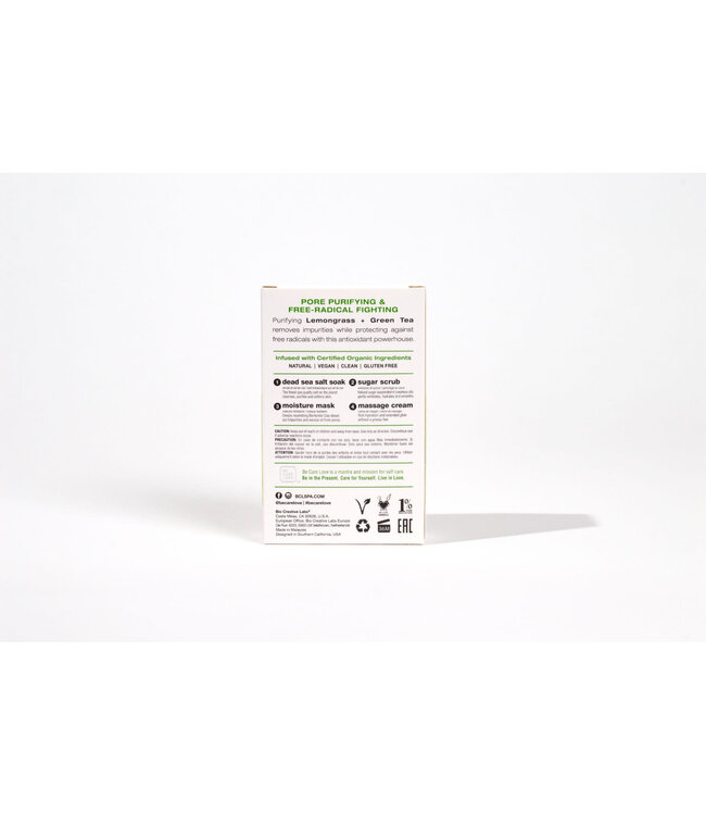 BCL SPA Lemongrass + Green Tea Complete 4-step Packet Box