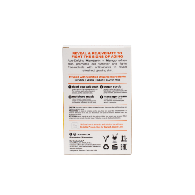 BCL SPA Mandarin + Mango Complete 4-step Packet Box