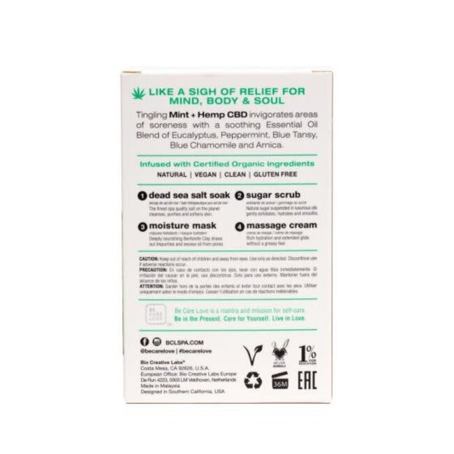 BCL SPA Mint + CBD Complete 4-step Packet Box