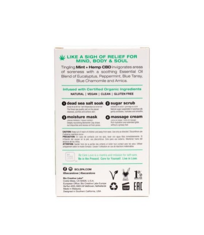 BCL SPA Mint + CBD Complete 4-step Packet Box