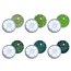 Vibrant Green Glitter Collection 6 st.