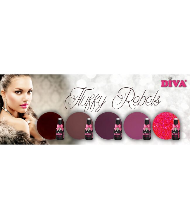 Diva Set Gellak Fluffy Rebels 5 st. 10 ml.