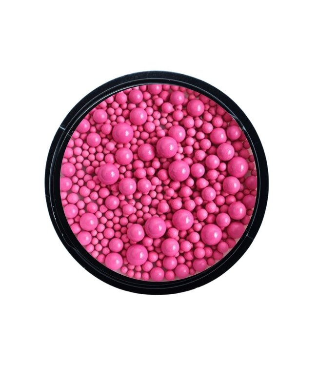 Mixed Size Metal Beads 05 Rose Red