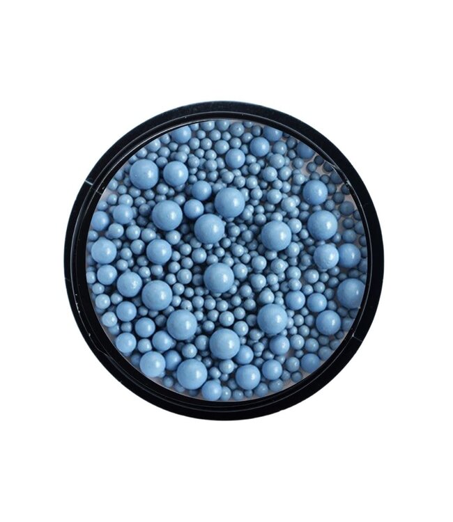 Mixed Size Metal Beads 07 Light Blue