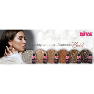 Diva Set Gellak Dancing with the Diamonds Bold 6 st. 10 ml.
