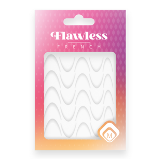 Magnetic Flawless French Sticker - White