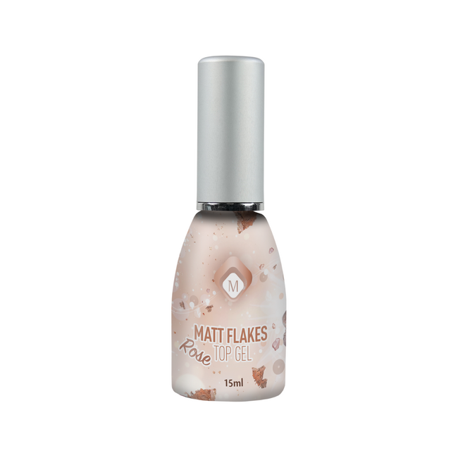 Matte Flakes Rose Top Gel 15 ml.