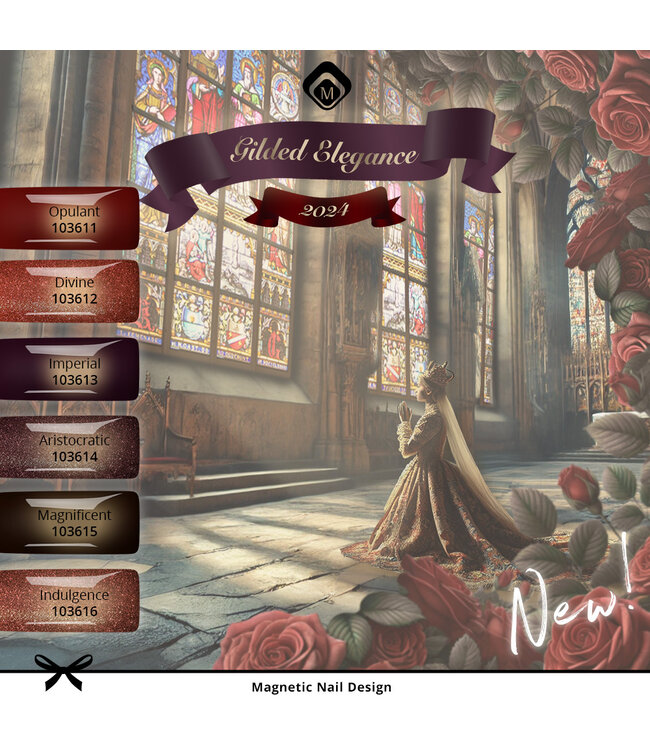 Set Gilded Elegance Gelpolish, 6 stuks