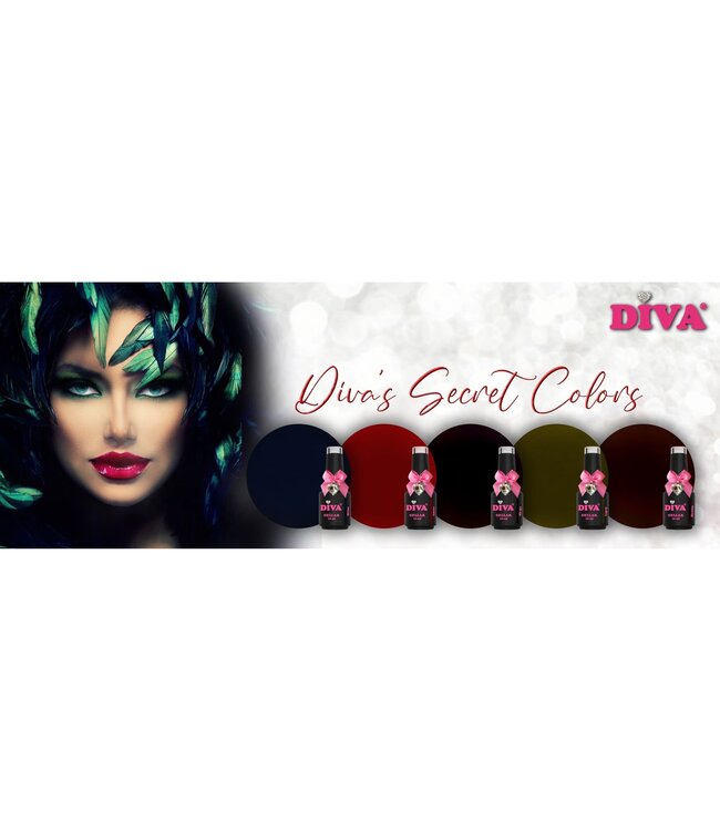Set Gellak Diva's Secret Colors 5 st. 10 ml.