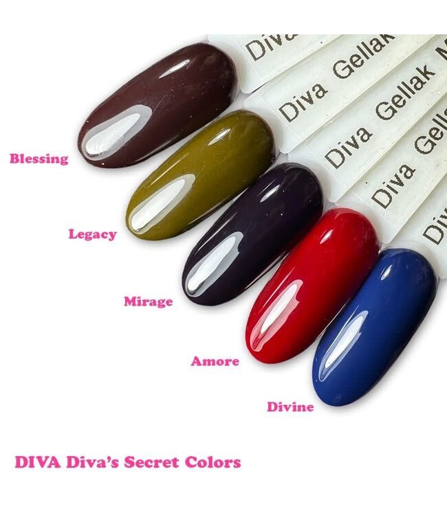 Set Gellak Diva's Secret Colors 5 st. 10 ml.