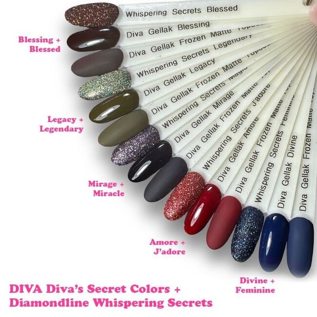 Set Gellak Diva's Secret Colors 5 st. 10 ml.