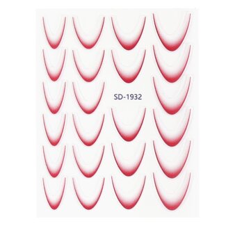 Urban Nails Nail Art Sticker III - 10 Ombre Rood