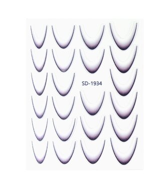 Urban Nails Nail Art Sticker III - 12 Ombre Zwart