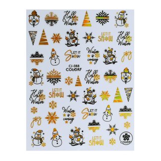 Urban Nails Nail Art Sticker IV - 05 Christmas Goud