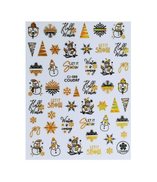 Urban Nails Nail Art Sticker IV - 05 Christmas Goud