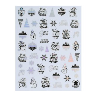 Urban Nails Nail Art Sticker IV - 05 Christmas Zilver