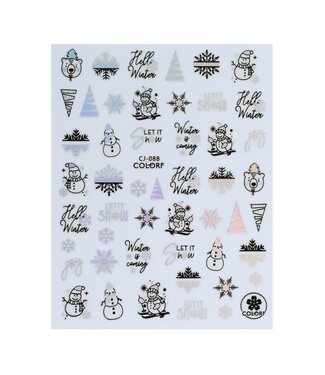 Urban Nails Nail Art Sticker IV - 05 Christmas Zilver