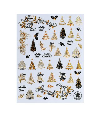 Urban Nails Nail Art Sticker IV - 06 Christmas Goud