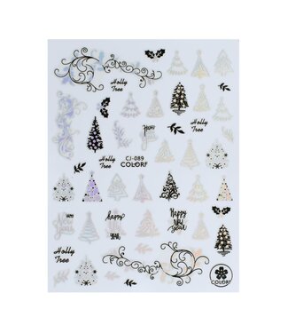 Urban Nails Nail Art Sticker IV - 06 Christmas Zilver