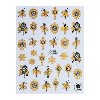 Urban Nails Nail Art Sticker IV - 08 Christmas Goud
