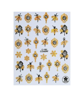 Urban Nails Nail Art Sticker IV - 08 Christmas Goud