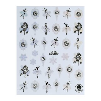 Urban Nails Nail Art Sticker IV - 08 Christmas Zilver