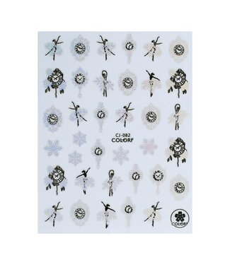 Urban Nails Nail Art Sticker IV - 08 Christmas Zilver